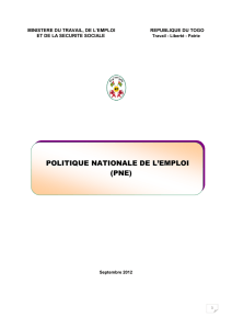 politique nationale de l`emploi (pne)