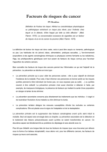 Facteurs de risques du cancer