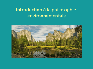 Introduction à la philosophie environnementale