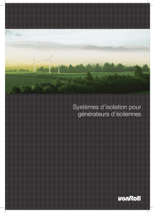 Systèmes d`isolation pour générateurs d`éoliennes