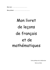Mon livret de leçons de français et de mathématiques