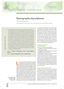 Élastographie thyroïdienne – Thyroid elastography