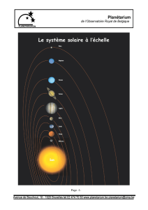 Le système solaire à l`échelle