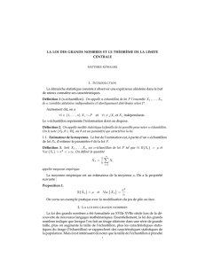 La loi des grands nombres et le théorème de la limite centrale