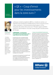 « QE » – Coup d`envoi pour les investissements dans la zone euro ?