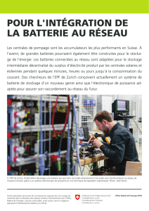 Pour l`intégration de la batterie au réseau