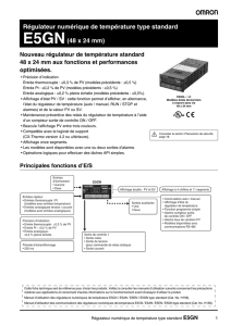 Régulateur numérique de température type standard E5GN