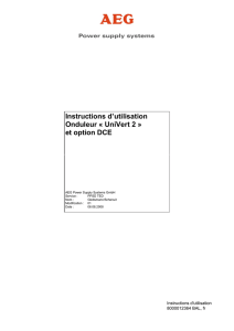 Instructions d`utilisation Onduleur « UniVert 2