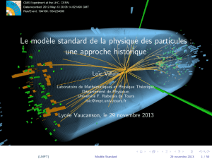 Le modèle standard de la physique des particules : une approche