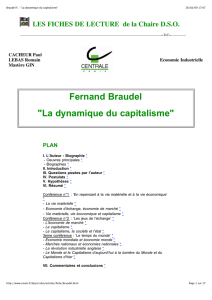 Braudel F. : "La dynamique du capitalisme"