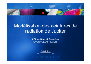 Modélisation des ceintures de radiation de Jupiter