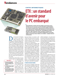 ETX : un standard d`avenir pour le PC embarqué