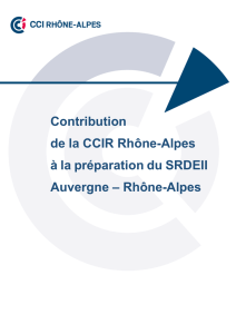 la CCI de région a élaboré une contribution - CCI Rhone