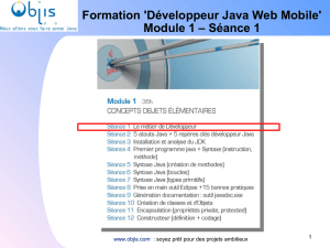 Formation `Développeur Java Web Mobile` Module 1