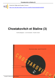 Chostakovitch et Staline (3) - Collège saint Exupéry (Vanves)