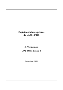 Expérimentations optiques du LAAS-CNRS