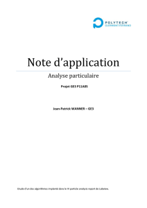 Note d`application 1 : Analyse particulaire