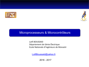 CH 4. Introduction aux Microprocesseurs