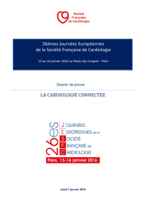 Dossier de presse - Société Française de Cardiologie