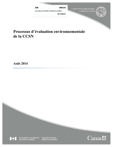 Processus d`évaluation environnementale de la CCSN