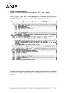 Position - recommandation AMF Guide des documents