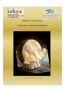 Fromage et Patrimoine - Université François Rabelais