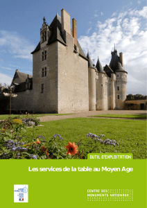 Les services de la table au Moyen Age ( PDF )