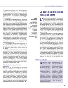 Le coût des infections liées aux soins