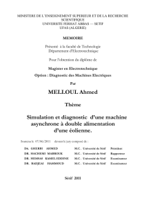 MELLOUL Ahmed Simulation et diagnostic d`une machine