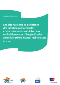 Enquête nationale de prévalence des infections nosocomiales et