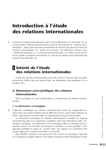 Introduction à l`étude des relations internationales