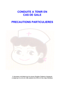 conduite a tenir en cas de gale precautions particulieres