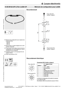 Encombrement Raccordement électrique K-DS M12A-8P