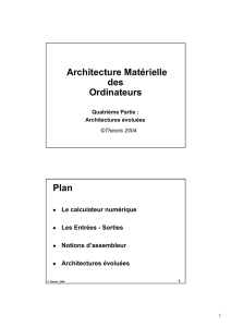 Architecture Matérielle des Ordinateurs Plan