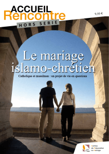 le mariage islamo-chrétien - Centres de Préparation au Mariage