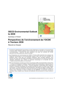 Perspectives de l`environnement de l`OCDE à l`horizon 2030