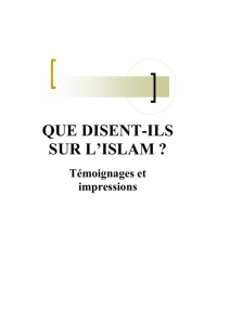 Que Disent-ils sur l`Islam? - Way-to
