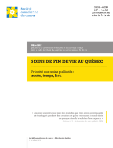 soins de fin de vie au québec - Assemblée nationale du Québec