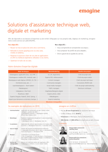 Solutions d`assistance technique web, digitale et