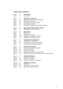 Table des matières