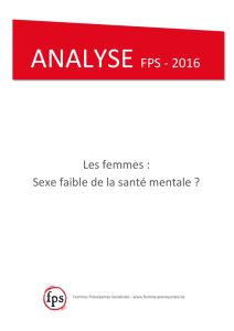 ANALYSE FPS - 2016 - Femmes Prévoyantes Socialistes
