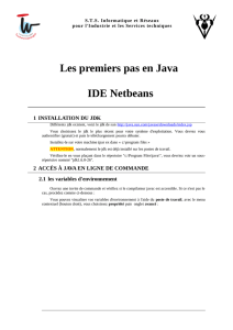 Les premiers pas en Java IDE Netbeans