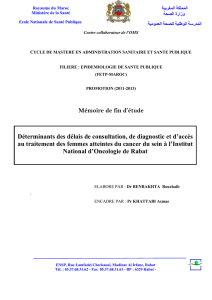 Mémoire de fin d`étude Déterminants des délais de