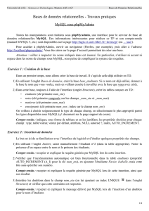 Bases de données relationnelles