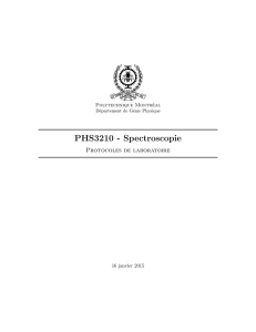 PHS3210 - Spectroscopie - Polytechnique Montréal