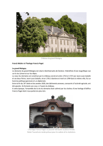 Château du grand Malagny Franck Muller et l`horloge Francis Paget