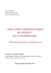 EDUCATION THERAPEUTIQUE DU PATIENT EN CANCEROLOGIE