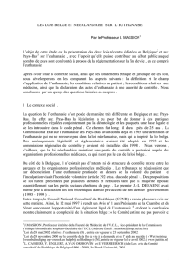 Les lois belge et néerlandaise sur l`euthanasie