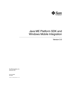 Java ME Platform SDK and Windows Mobile Integration