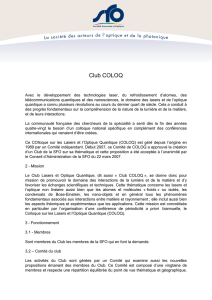 statuts Club COLOQ - La Société Française d`Optique
